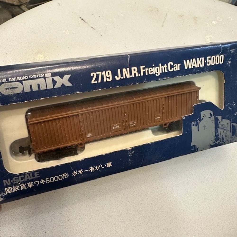 Tomix 2719 JNR Freight Car WAKI 5000 N Scale Model Train Car Brown‎